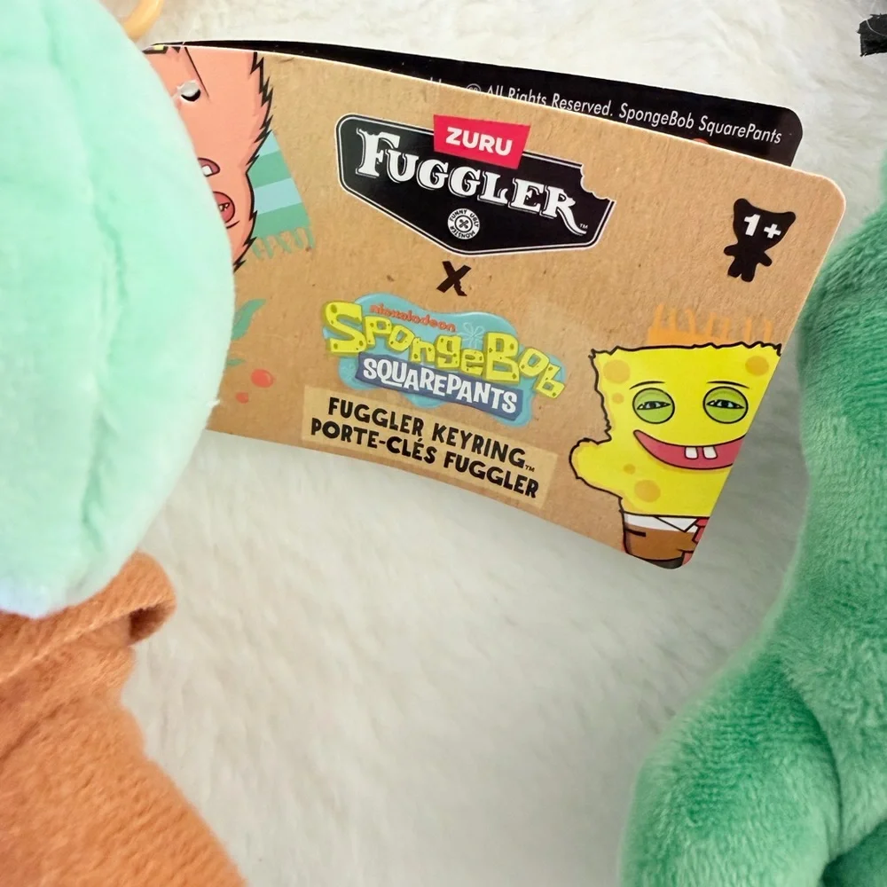 Zuru Fuggler SpongeBob Squarepants Plush Keychain Set - Squidward and Plankton - Picture 3 of 12